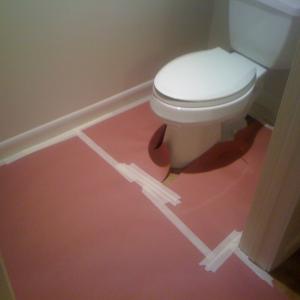 Floors are always protected, proper tape is selected for the surface to be maske